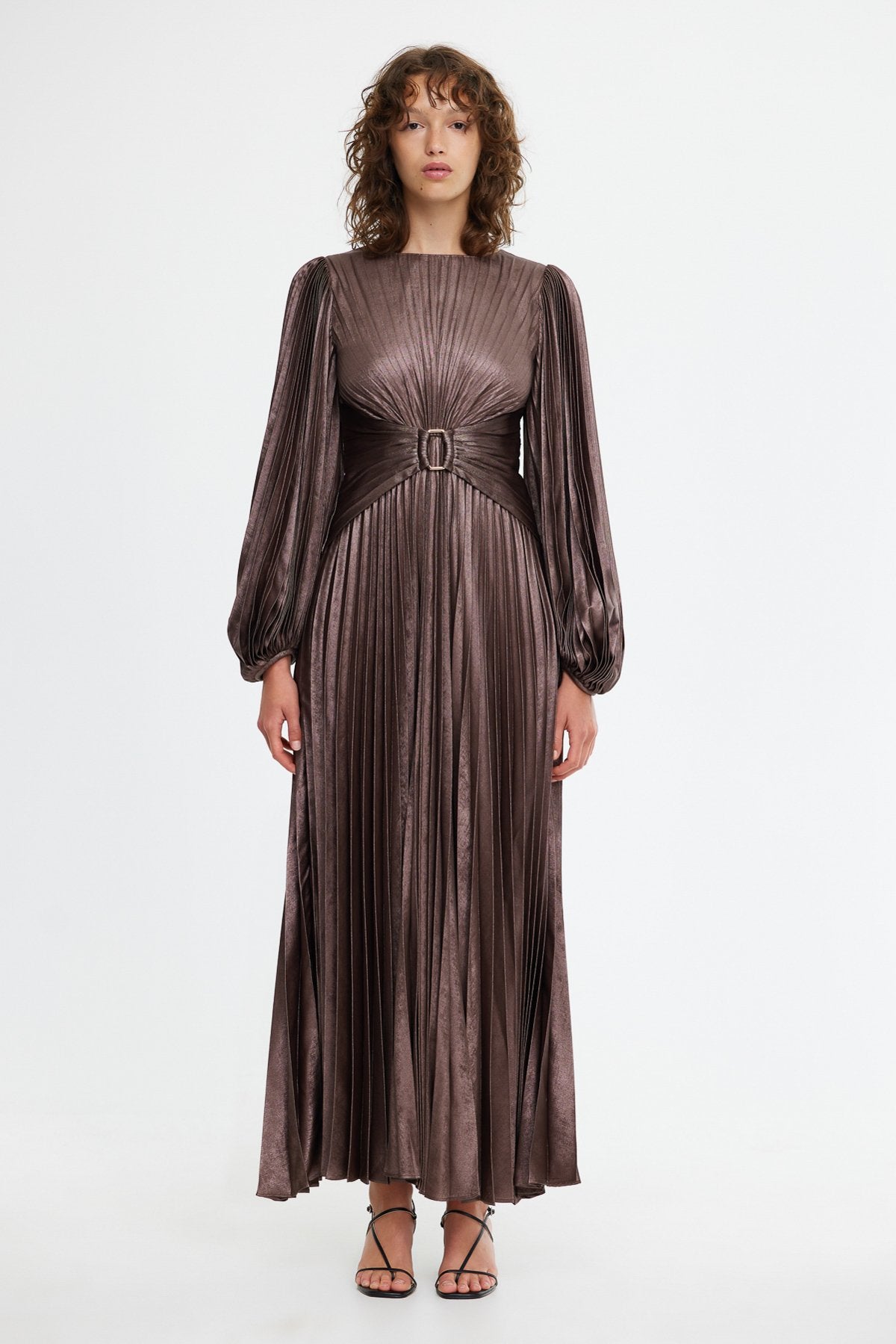 knee length dresses for ladies Acler Rogeron Midi Dress Citron (For Hire) – EKOLUV main image 0
