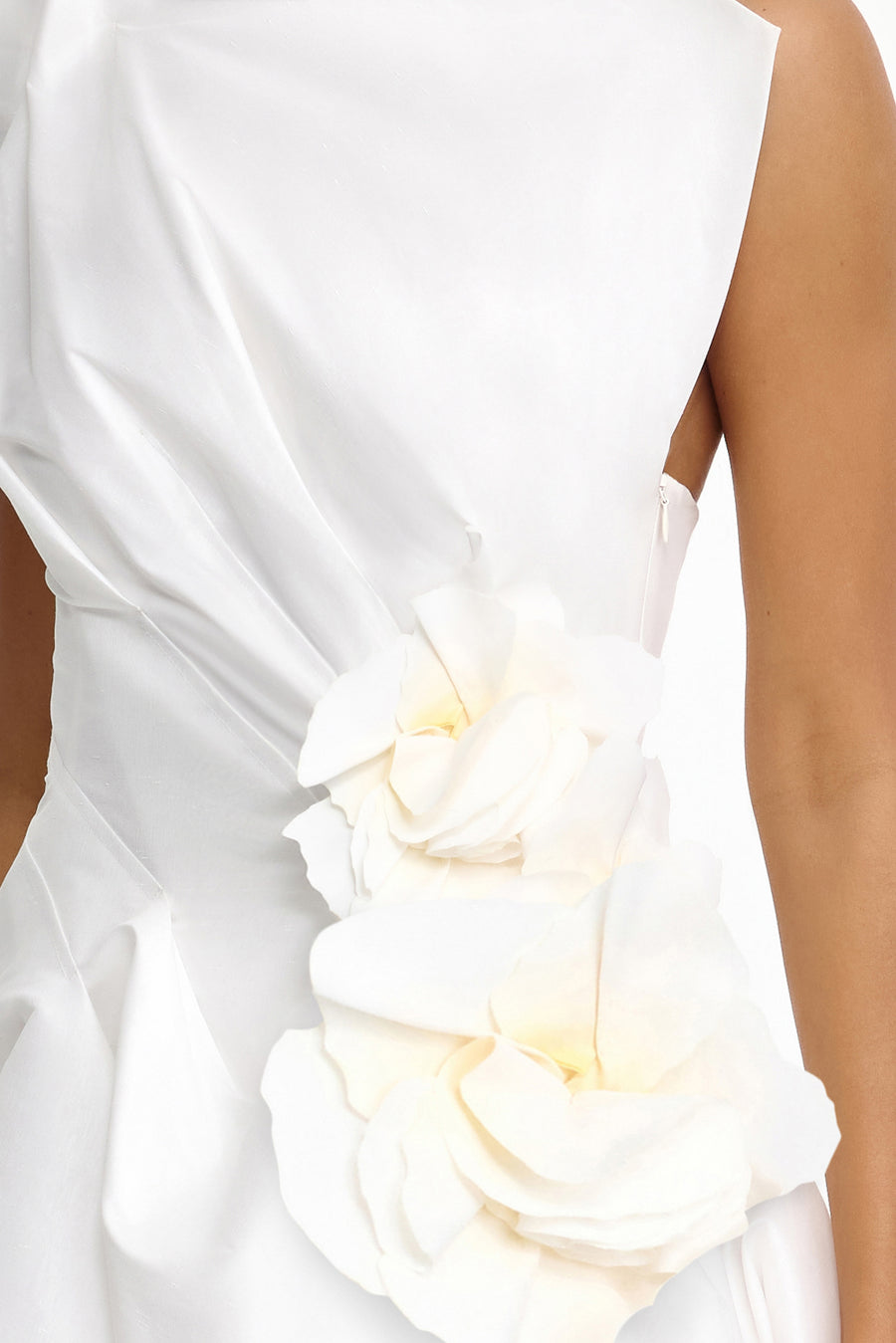 Falldon 3d Floral Mini Dress in Ivory Falldon 3d Floral Mini Dress in Ivory