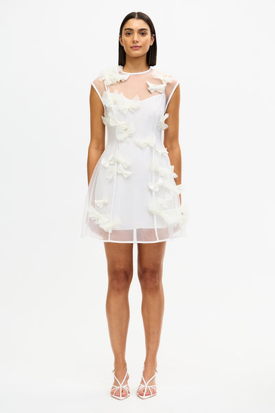 Acler Online AU Ivory Mini Sheer Mesh Dress, AU14 US10 Acler Online AU Ivory Mini Sheer Mesh Dress, AU14 US10