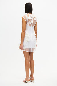 Acler Online AU Ivory Mini Sheer Mesh Dress, AU14 US10