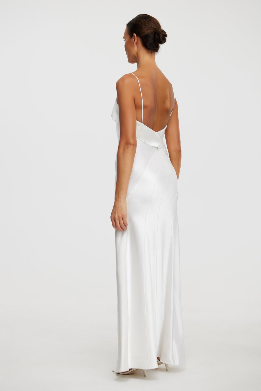 Acler Online AU Ivory Maxi Dress, AU6 US2, 76% Acetate 24% Polyester Acler Online AU Ivory Maxi Dress, AU6 US2, 76% Acetate 24% Polyester