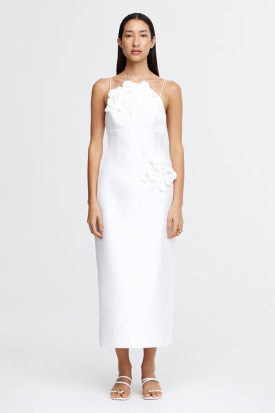 Acler Online AU Ivory Fitted Midi Dress for Women, AU8 US4 Acler Online AU Ivory Fitted Midi Dress for Women, AU8 US4