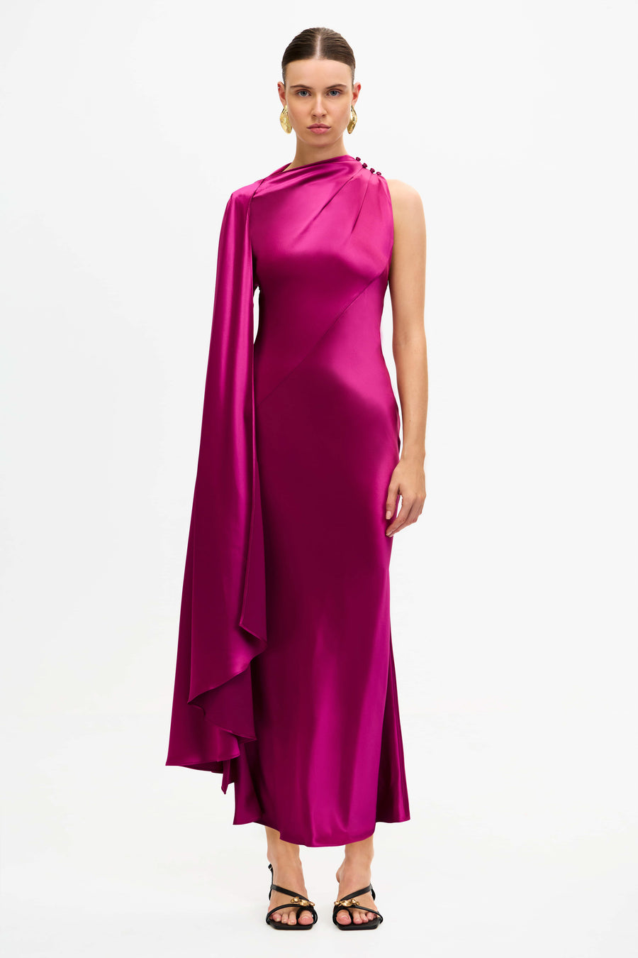 knee length dresses for ladies Acler Ropley Maxi Dress in Iris, Size 10 AU