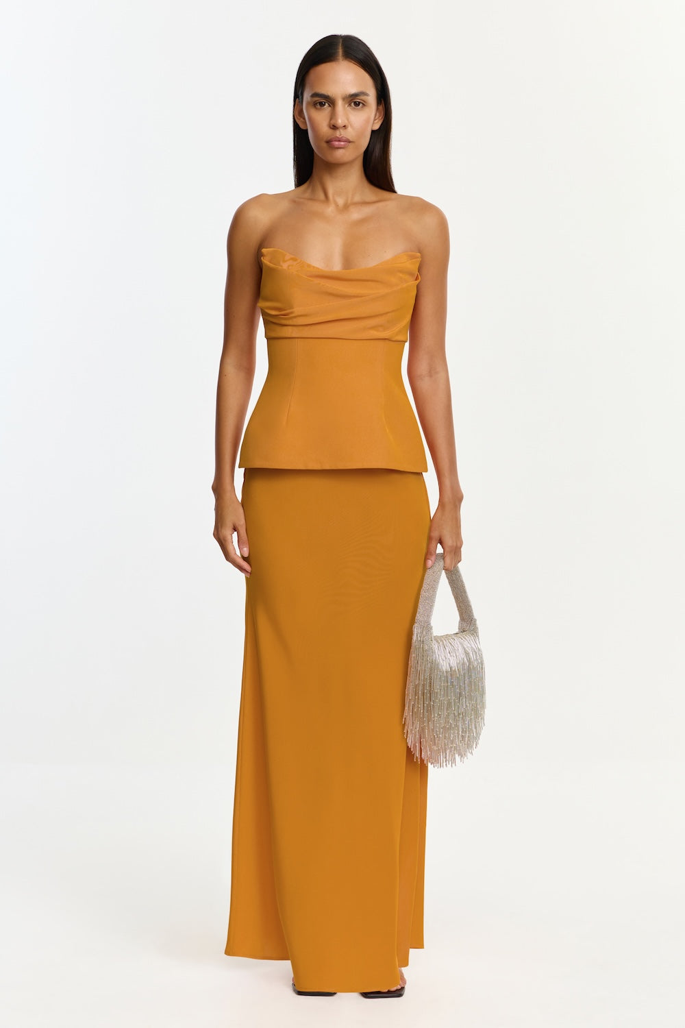 sachin and babi light blue dress Juul Sheetz Price Serena Strapless Taffeta Maxi Dress / Bronze Taupe |  Meshki Shona Joy Lani Strapless Draped Maxi Dress in Fairy Floss main image 0