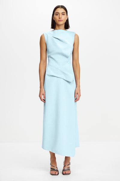 acler norseman midi dress Normanhll In Bluebell, Size 16 Au COLORS:ROYAL Light Blue Flowy Long The dress is made 26SPAPR