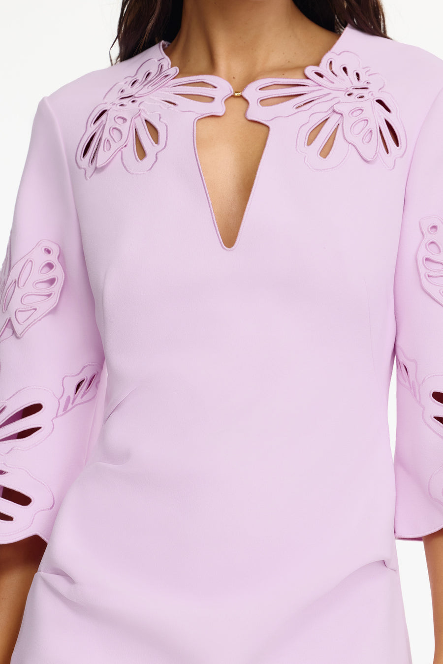 acler valleybrook mini dress Leesbrook V Neck Mini Dress in Wisteria Purple