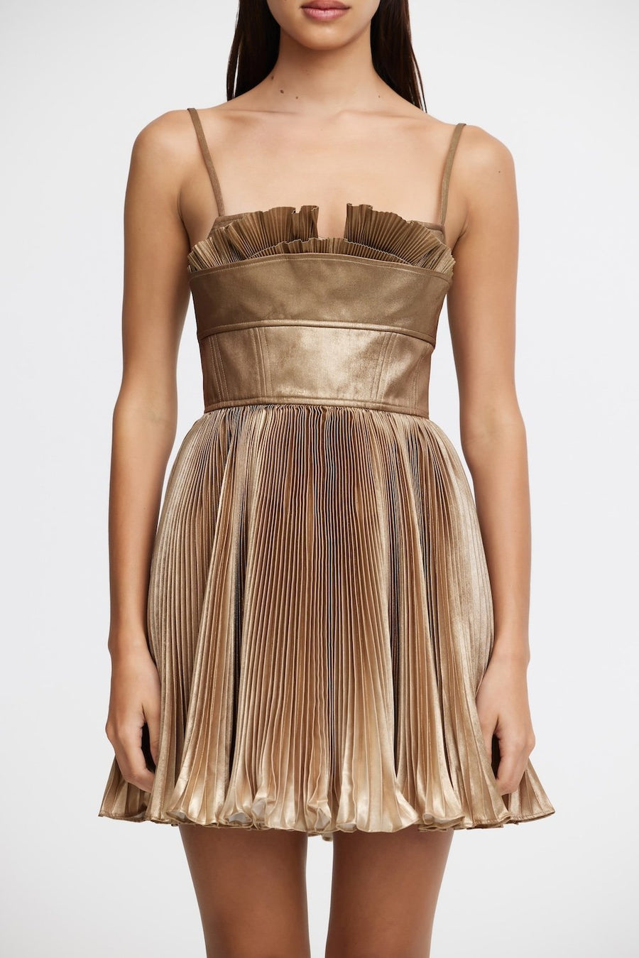 Acler Online AU Gold Ombre Pleated Mini Dress, AU14 US10 Acler Online AU Gold Ombre Pleated Mini Dress, AU14 US10