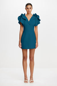 【新品未使用】RIM.ARK Tailored mini dress Normanhill Tailored Mini Dress in Prussian Blue
