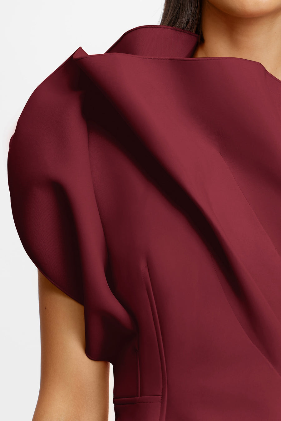 acler burgundy dress Hawkley Mini Dress In Burgundy