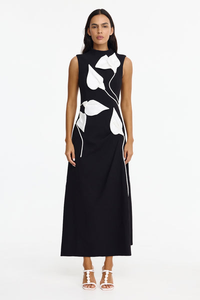 acler kadence long-sleeve floral appliqu dress Acler Kadence Long-Sleeve Floral Appliqu Dress
