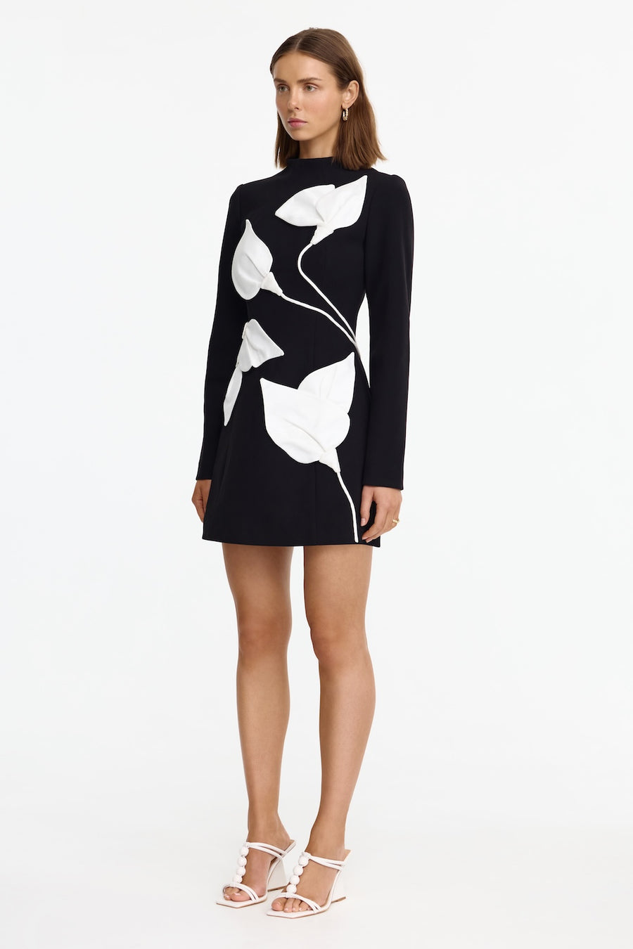 Acler Kadence Mini Dress In Black & Ivory, Size 6 Au Acler Kadence Mini Dress In Black & Ivory, Size 6 Au
