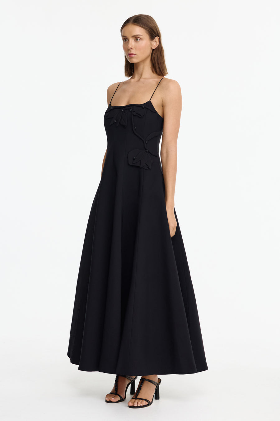 Midnell A Line Maxi Dress in Black – Acler