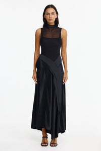Daleson High Neck Maxi Dress in Black – Acler