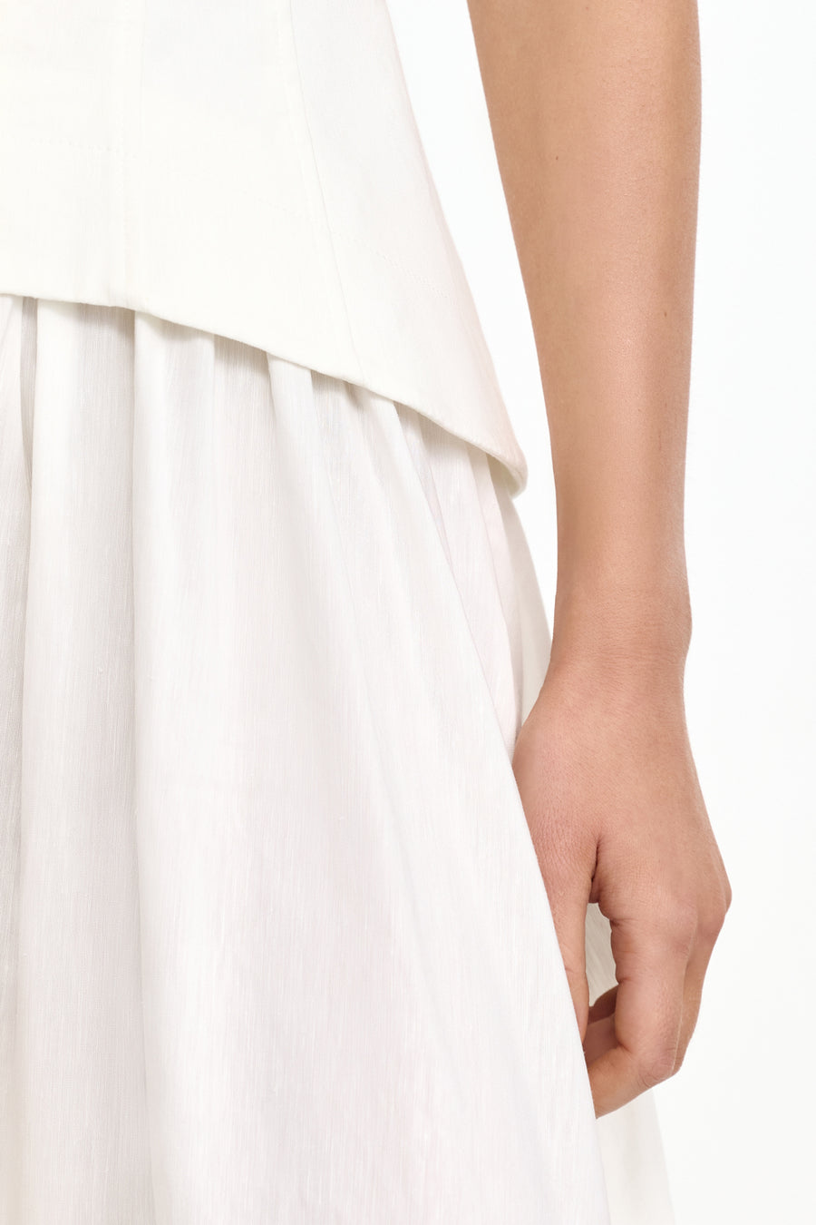 Acler Online AU Ivory Maxi Dress for Women, AU12 US8, Sleeveless, Linen Blend