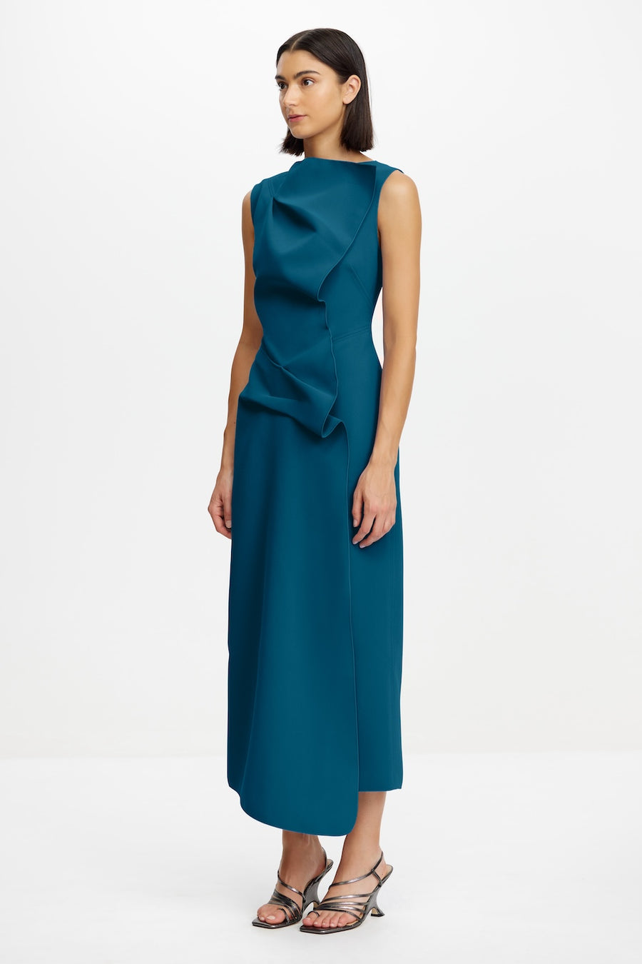 Normanhill Prussian Blue Midi Dress for Women, AU8 / US4 Normanhill Prussian Blue Midi Dress for Women, AU8 / US4