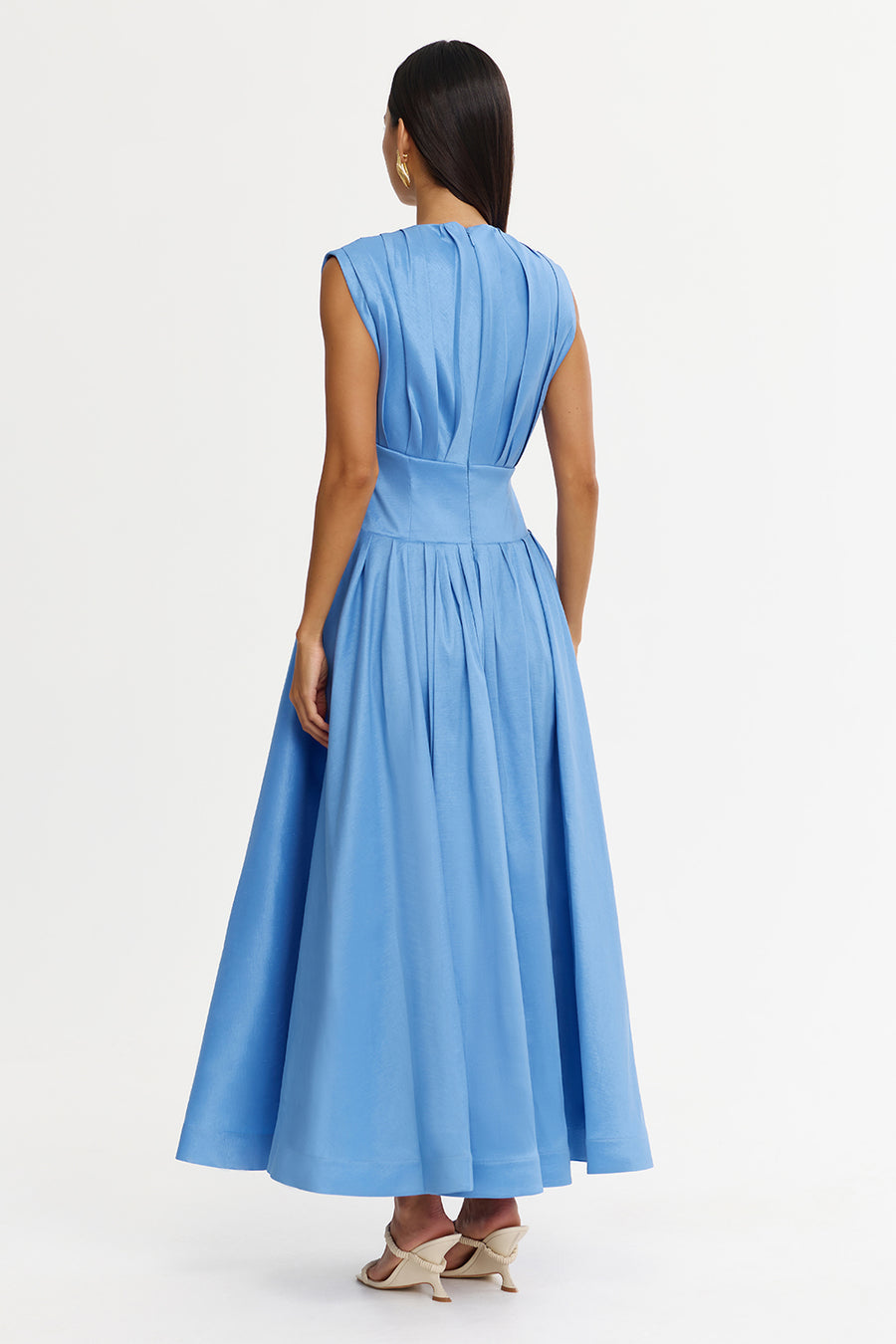 acler blue dress Online AU Women's Maxi Dress, Lake Blue, AU6 US2 Loomaby Maternity Cloak Sleeve The model is 180cm Color:Green Black feature_Zipper Up