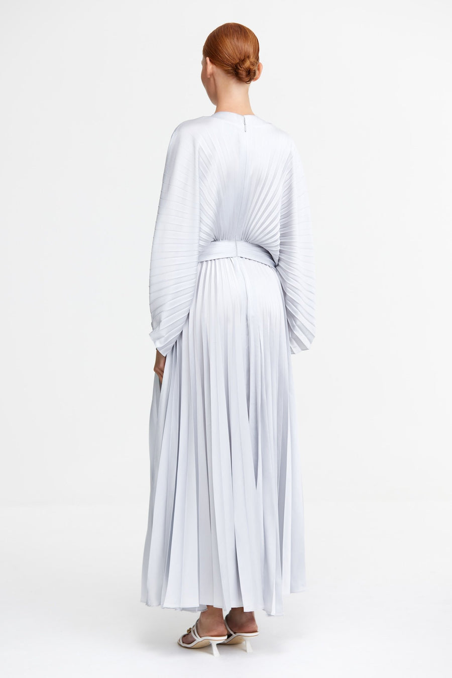 acler silver dress Acler Rockland Midi Dress in Dove Metallic