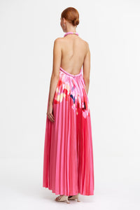 high low halter bridesmaid dress Halter A-Line Chiffon Bridesmaid Dress With Slit in Sage