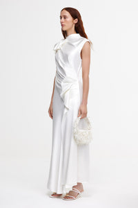 acler ramshaw draped satin midi dress RAMSHAW MAXI DRESS